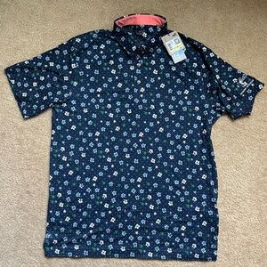 Puma Dark Blue Floral Men's Polo